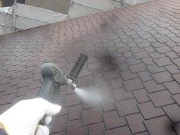 屋根高圧洗浄状況