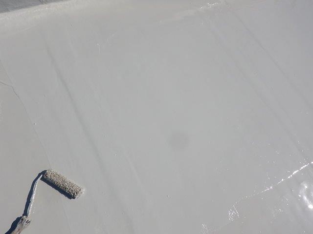 屋上ウレタン防水塗装状況
