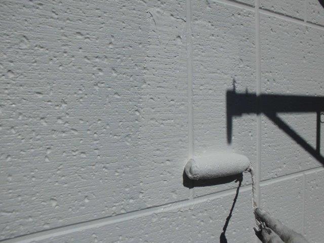 外壁ALCキルコ断熱塗料塗装トップコート塗装状況