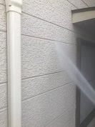 外壁サイディング塗装前高圧洗浄状況