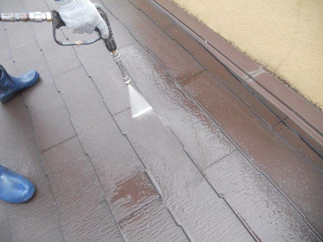 屋根カラーベスト高圧洗浄