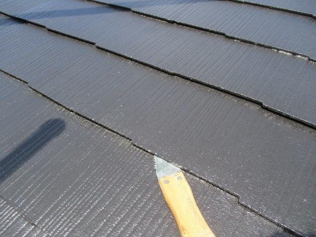 屋根キルコ断熱塗料塗装後縁切り