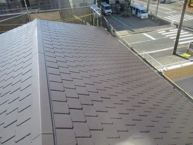23・屋根カラーベストキルコ遮断熱塗料塗装遮熱塗料2層目塗装完了