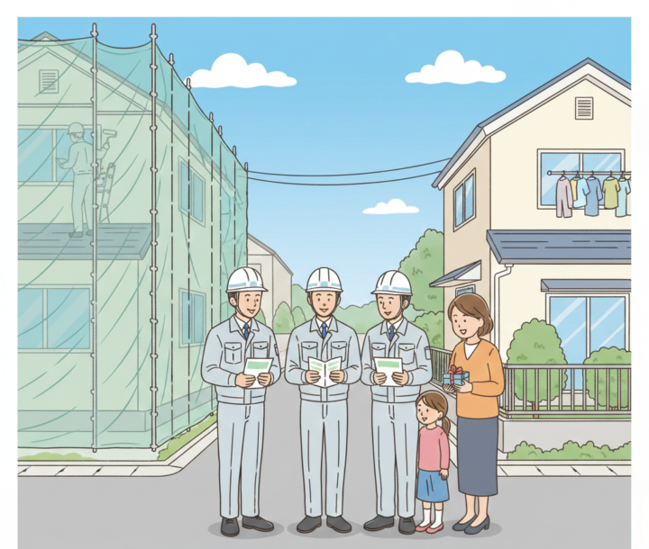 外壁塗装名古屋　塗装工事近隣対策