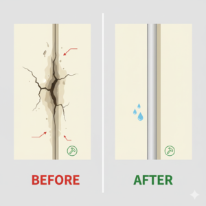 名古屋外壁塗装　コーキングの劣化