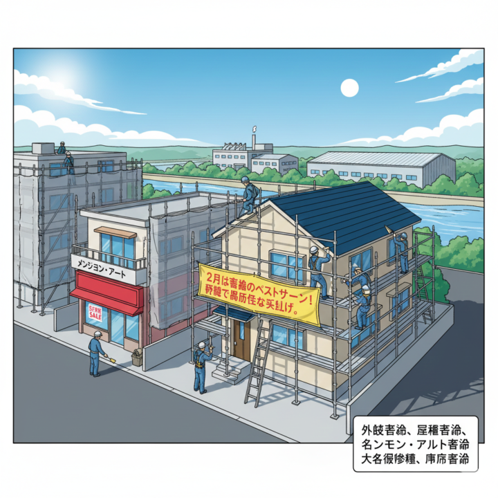 外壁塗装名古屋2月