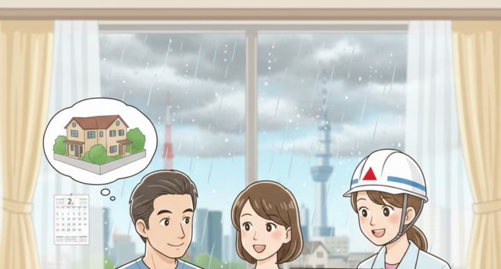 名古屋 外壁塗装工事 雨の日